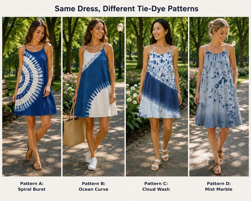 Women's Summer Dress | Tie-Dye Spaghetti Strap Dress | Casual Beach Dress